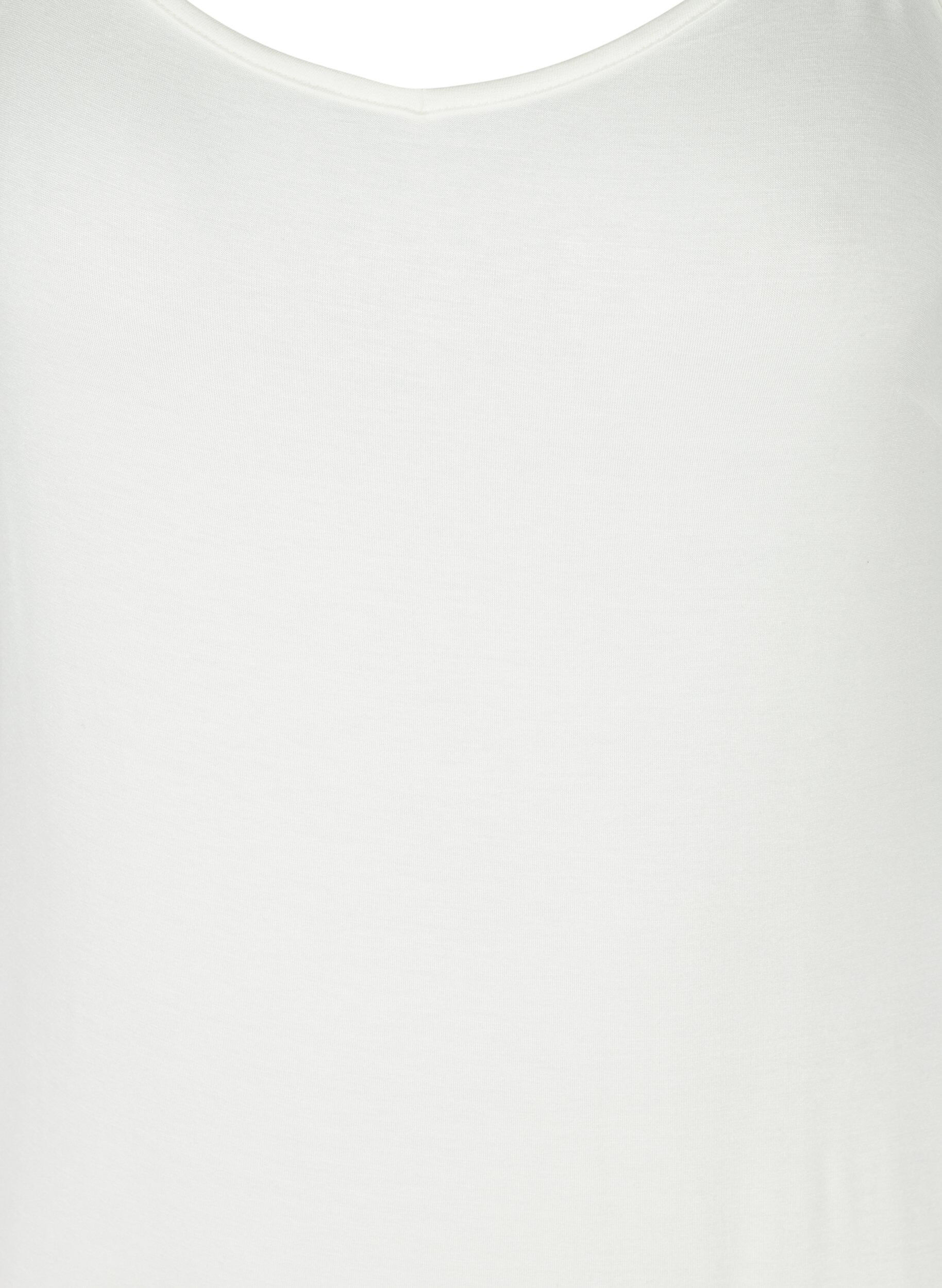 Zizzi Ensfarget underkjole i viskose, Hvit, Packshot image number 2