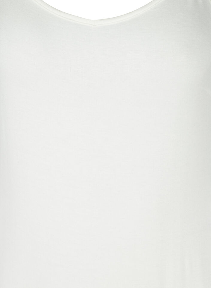 Ensfarget underkjole i viskose, Hvit, Packshot image number 2