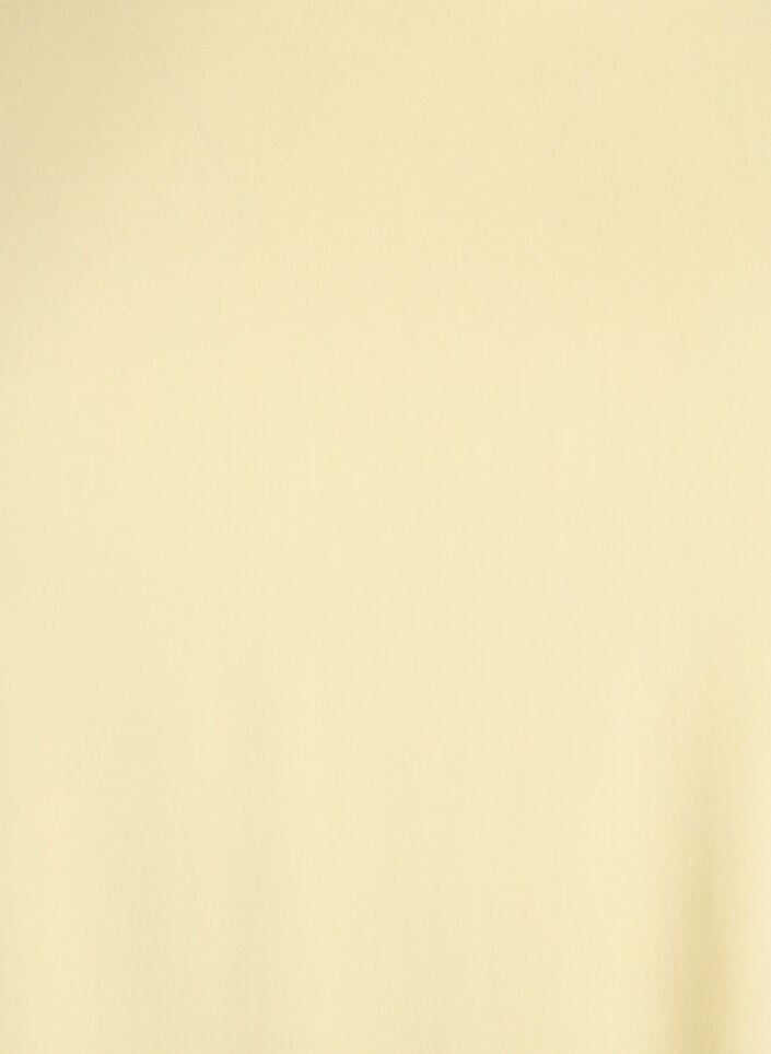 FLASH &ndash; Vevet bluse med korte ermer og rund hals, Gul, Packshot image number 2