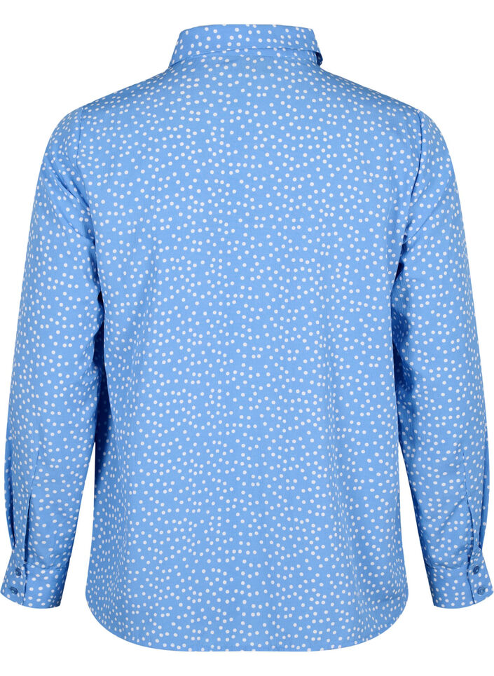 FLASH - Skjorte med prikker, Marina White Dot, Packshot image number 1