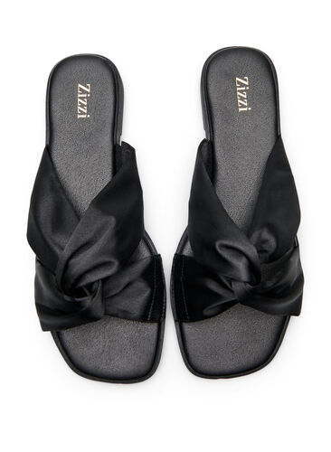 Zizzi Wide fit - Slip-in med kryssede satengstropper, Svart, Packshot image number 1