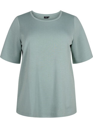 T-skjorte i modal blanding, Chinois Green, Packshot image number 0