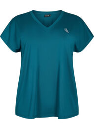 L&oslash;stsittende trenings-t-skjorte med v-hals, Gr&oslash;nn