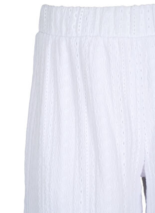Shorts med strukturmønster, Bright White, Packshot image number 2