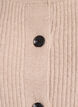 Ribbestrikket cardigan med knapper, Beige, Packshot image number 2