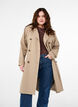 Klassisk lang trenchcoat med belte, Chinchilla, Model image number 0