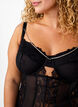 Mesh-body med blonde og avtagbar kjede, Black, Model image number 2