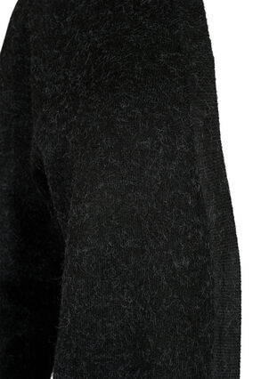Zizzi Ribbestrikket cardigan med lommer, Grå, Packshot image number 2