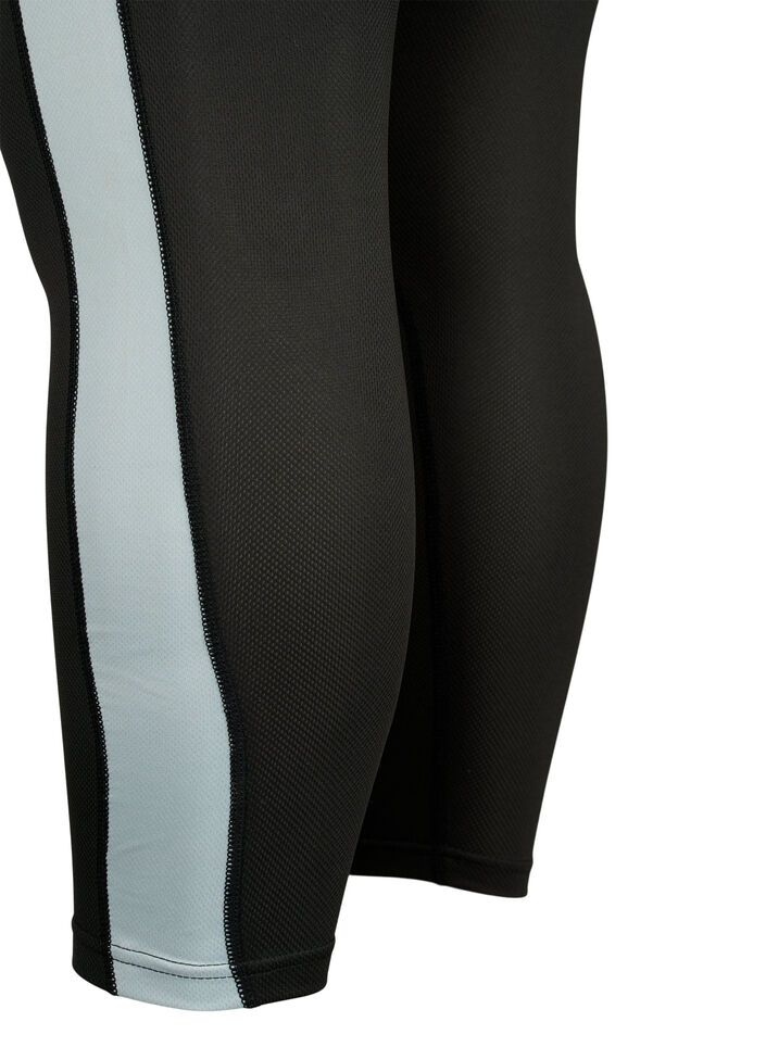 Stilongs med kontraststripe, Black w. Gray Mist, Packshot image number 3