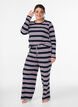 Stripete pyjamabukser med vide ben, Bl&aring;, Model image number 1