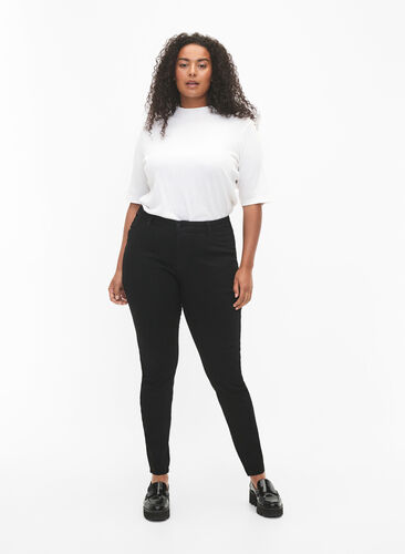 Zizzi Jeggings i bomullsblanding, Black, Model image number 0