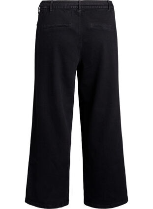 Zizzi Loose fit-jeans med elastisk linning og snøring, Black Wash, Packshot image number 1