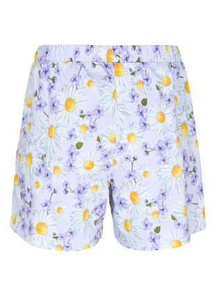 Løs pysjamas shorts med mønster, Lavender Blue AOP, Packshot image number 1