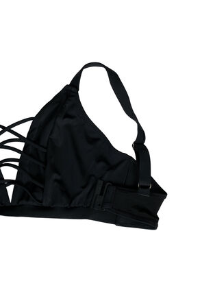 Bikinioverdel med stringdetaljer, Black, Packshot image number 3