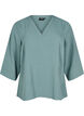 Bluse med 3/4 ermer, Gr&oslash;nn, Packshot image number 0