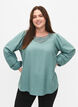 Bluse i viskose med heklede detaljer, Chinois Green, Model image number 0