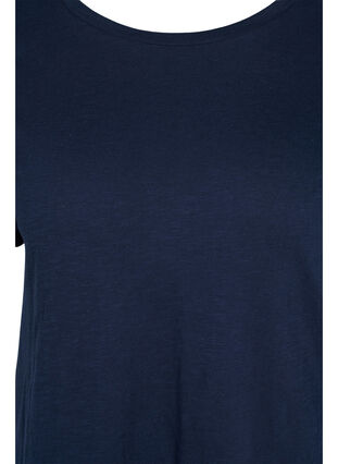 T-skjorte i bomull med korte ermer, Navy Blazer, Packshot image number 2