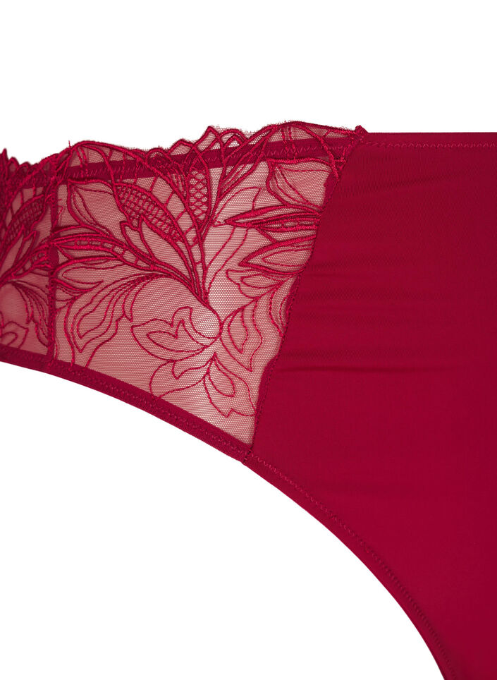 Mikrofiberstring med blonde, Rød, Packshot image number 3