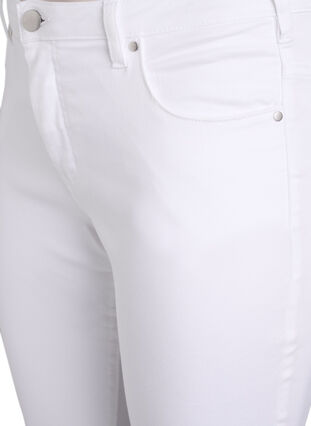 Slim fit Emily jeans med normal høyde i livet, White, Packshot image number 2