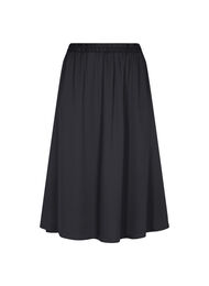 Midiskjørt med løs passform, Black