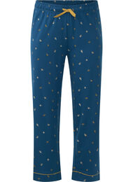 Nattbukse i bomull med trykk, Blue Opal AOP