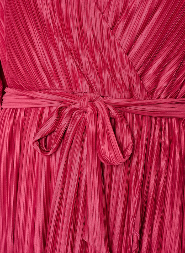 Plissert midikjole med flaggermus ermer, Rosa, Packshot image number 2