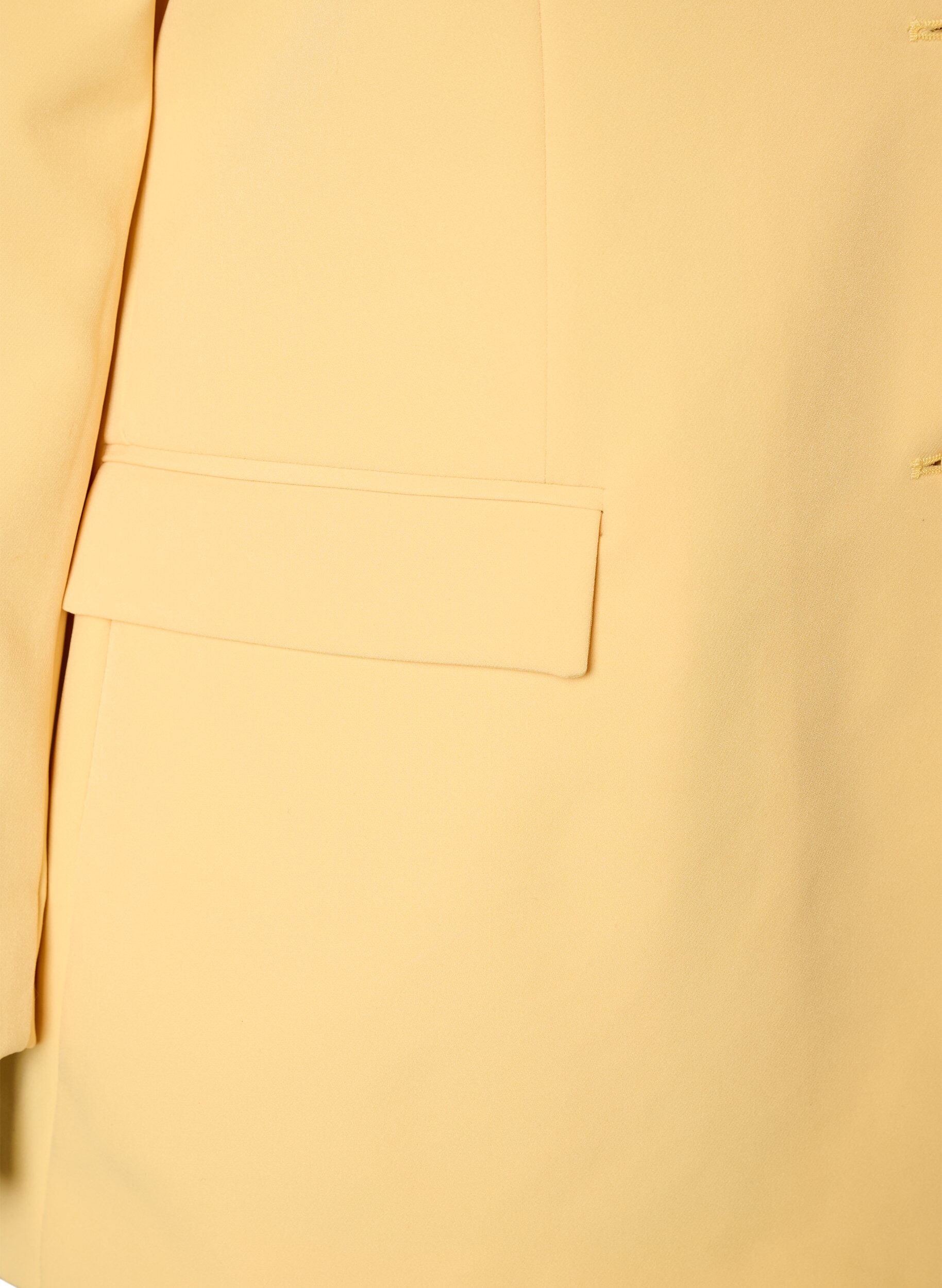 Zizzi Klassisk blazer med knappelukking, Gul, Packshot image number 3