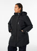 Vannavst&oslash;tende parka med hette og funksjonelle detaljer, Svart, Model image number 0
