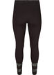 Viskoseleggings med 3/4-lengde og blonder, Black, Packshot image number 1
