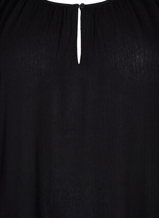 Tunika i viskose med 3/4-ermer, Black, Packshot image number 2