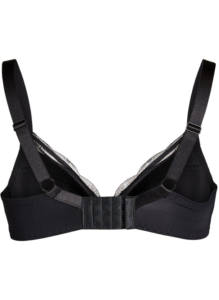 Polstret BH med blonder, Svart, Packshot image number 1
