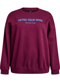 Genser med teksttrykk, Mørk Bordeaux Genser med teksttrykk