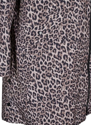 Zizzi Regnjakke med lommer og hette, Brun, Packshot image number 3