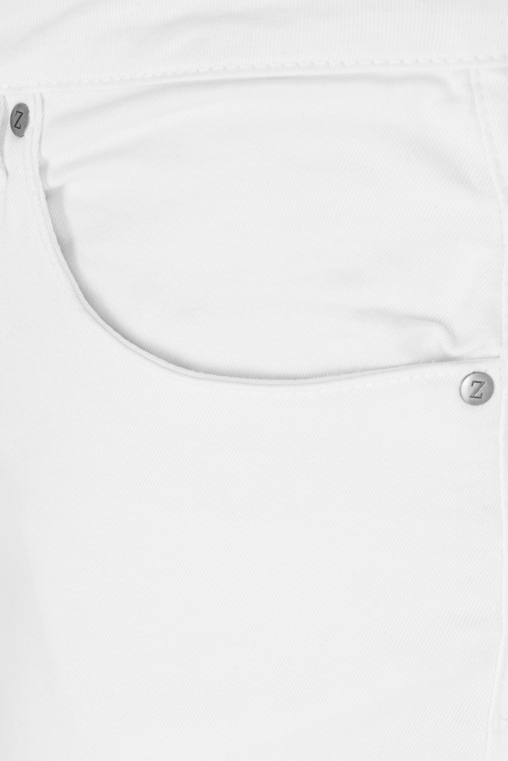 ZizziAmy capribukser med h&oslash;yt liv og super slim fit, Hvit, Packshot image number 2