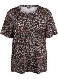 T-skjorte med TENCEL™ Lyocell og leopardmønster, Leopard
