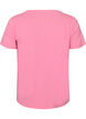 Ensfarget basis T-skjorte i bomull, Rosa, Packshot image number 1