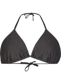 Trekantbikinitopp med glitter, Svart Trekantbikinitopp med glitter