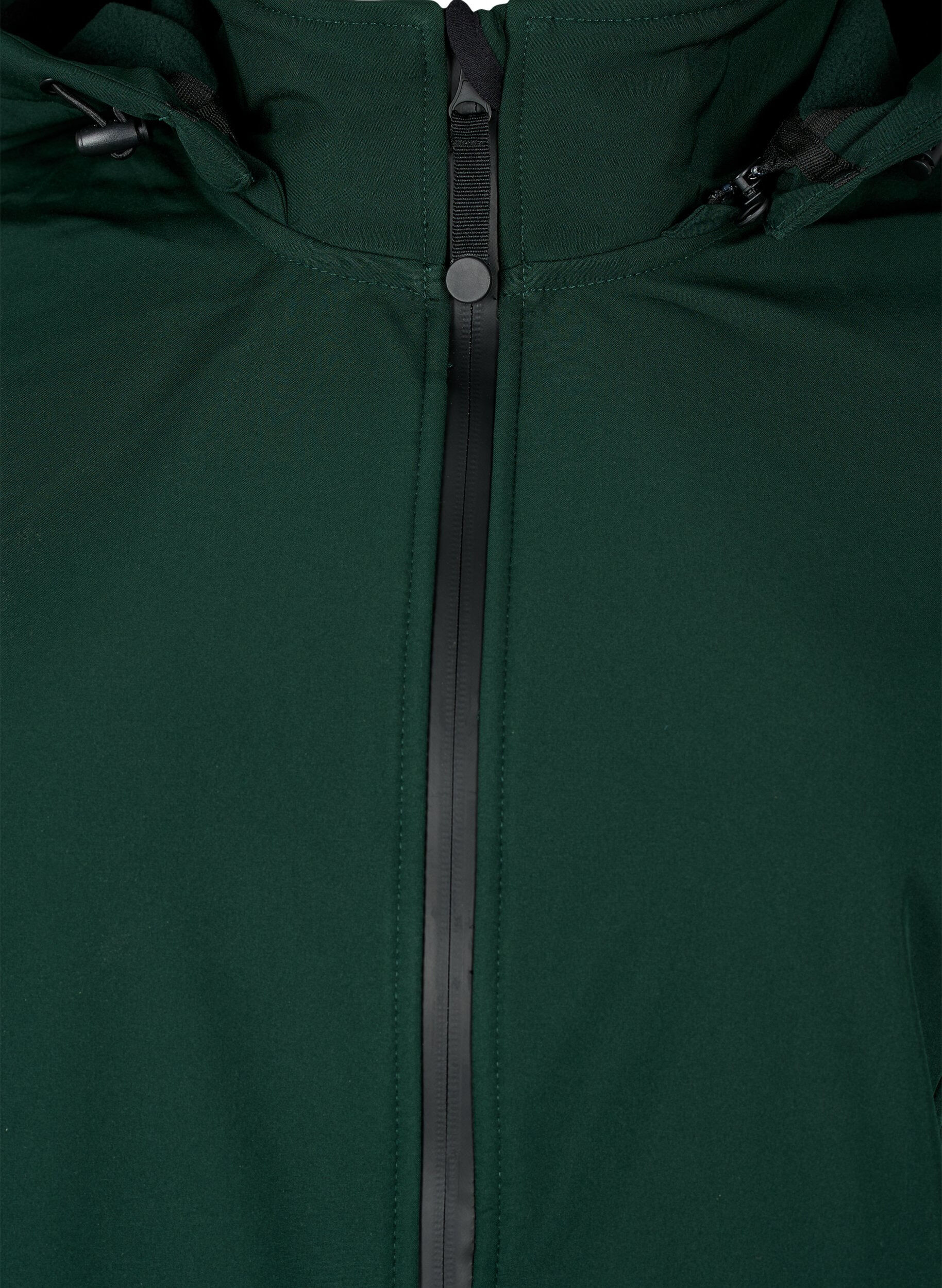 ZizziSoftshelljakke med avtagbar hette, Gr&oslash;nn, Packshot image number 2