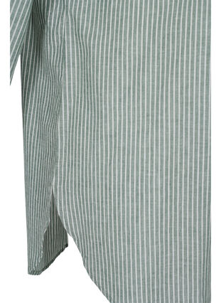 Stripete skjorte i 100% bomull, Cilantro Stripe , Packshot image number 3