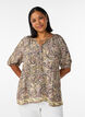 Viskose bluse med paisley-trykk og knytesnor, Gul, Model image number 0
