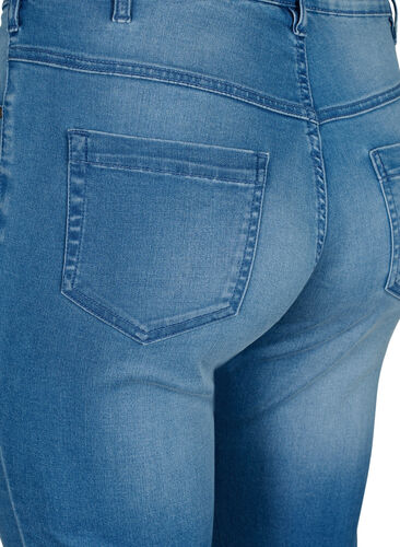 Slim fit Emily jeans med normal høyde i livet, Light blue, Packshot image number 3
