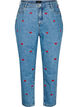 Mille mom-fit jeans med broderi, Blå, Packshot image number 0