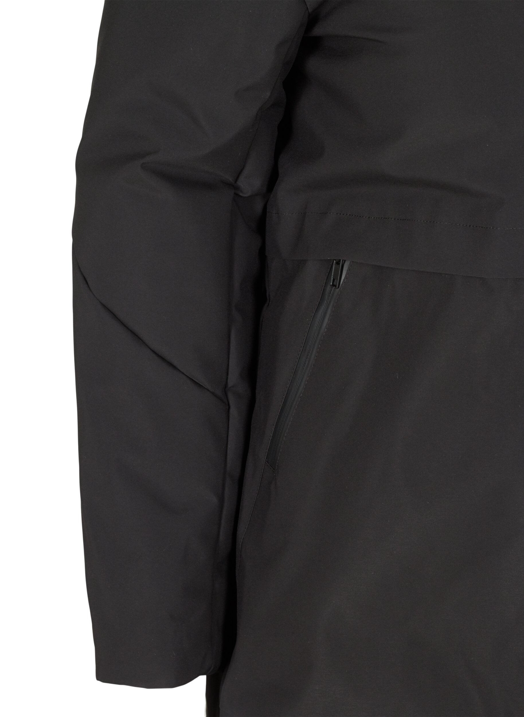 ZizziVinterjakke med justerbar midje, Svart, Packshot image number 2