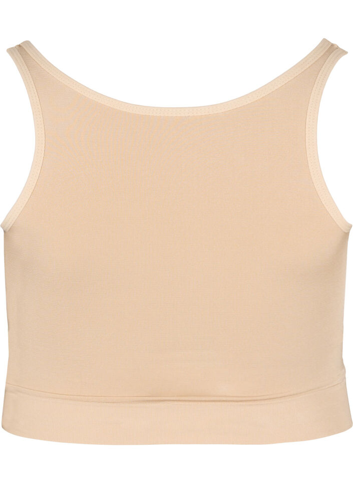 Lett vattert BH med snøredetaljer, Nude, Packshot image number 1