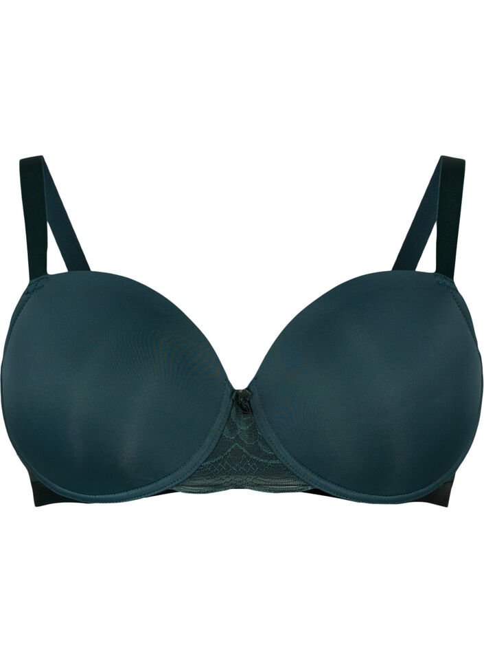 Formstøpt bh med mesh, Grønn, Packshot image number 0