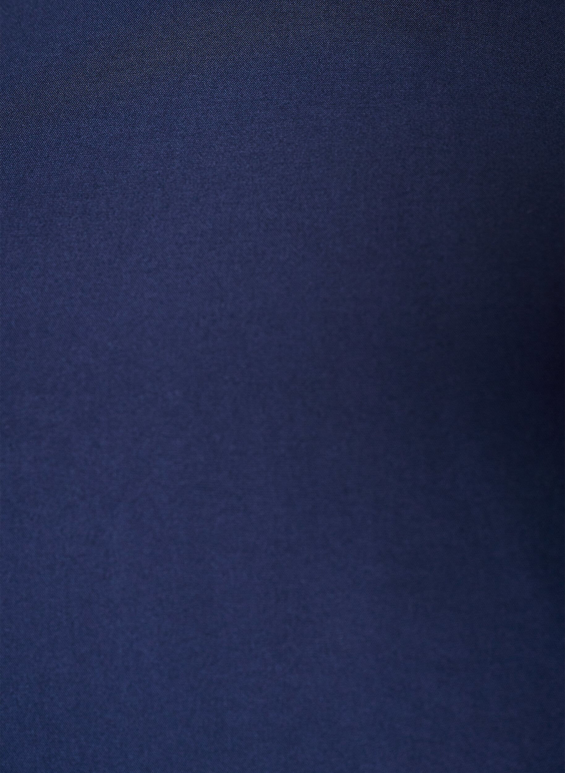 ZizziVevet bluse med korte ermer og rund hals, Bl&aring;, Packshot image number 2