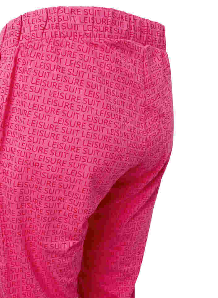 Joggebukser med mønster og lommer, Hot Pink AOP, Packshot image number 3