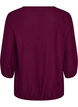Bluse med tekstur og 3/4 ermer, Lilla, Packshot image number 1