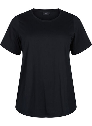 FLASH - 2 stk. T-skjorter med rund hals, White/Black, Packshot image number 3
