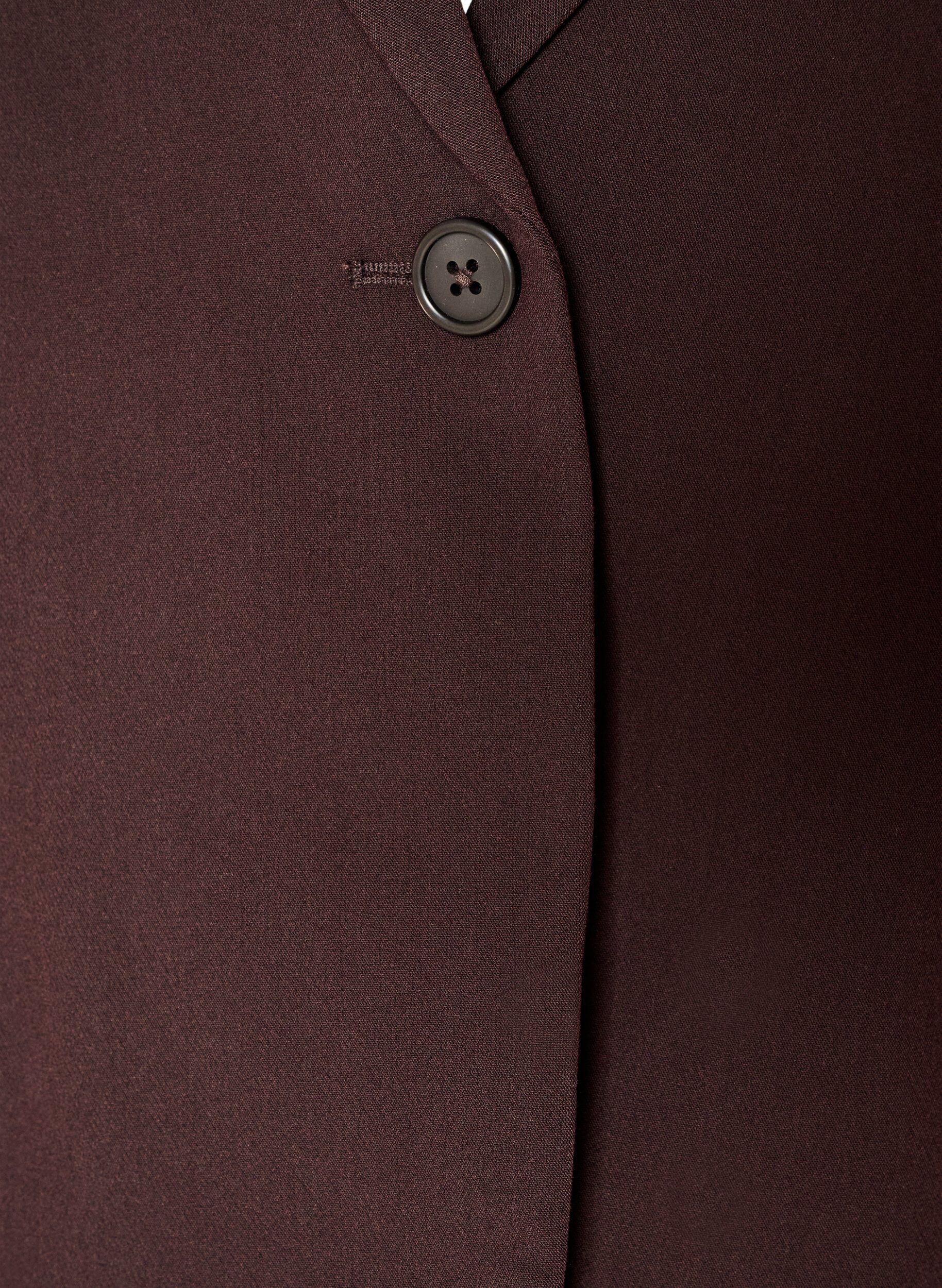 ZizziKlassisk blazer med enkel knappelukking, Brun, Packshot image number 2